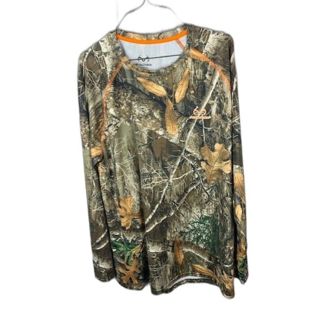Realtree Size L Mens Long Sleeve Tee Shirt Camouflage